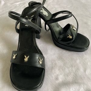 Vintage Playboy tie up heels, 8M